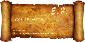 Egri Huberta névjegykártya